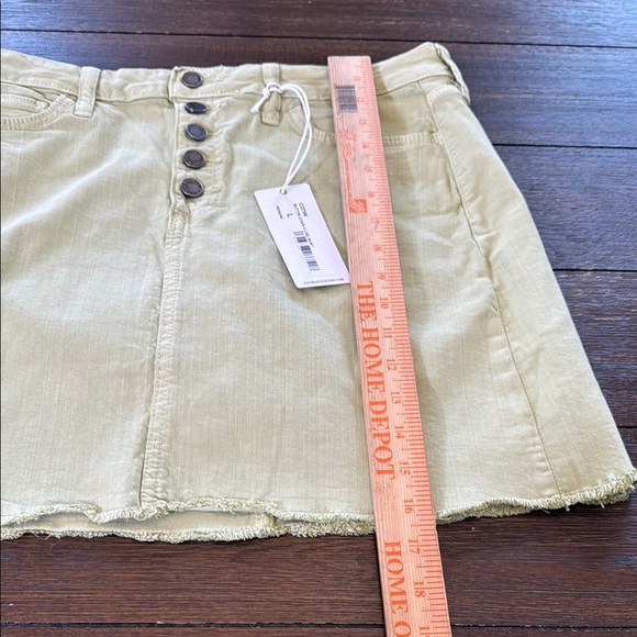 Just Black Denim Button Down A Line Skirt Size Large - Picture 11 of 12